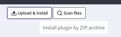 Plugin : Upload & install